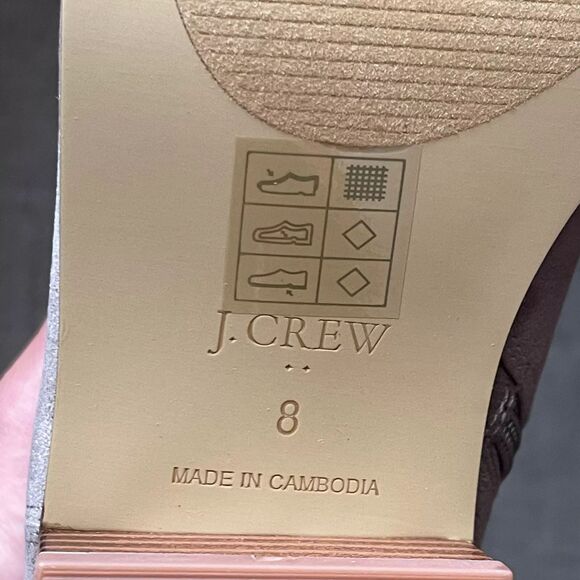 NIB J.CREW Sueded Flat Ankle Boots Size 8 Grey NIB Fall Modern Preppy NEW - Picture 6 of 10